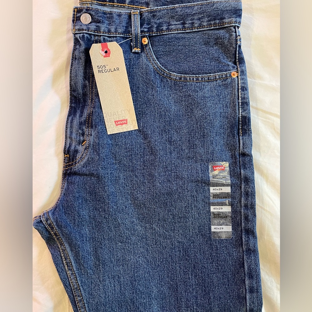 Men's Levi Strauss 505 Regular Denim Jeans NWT